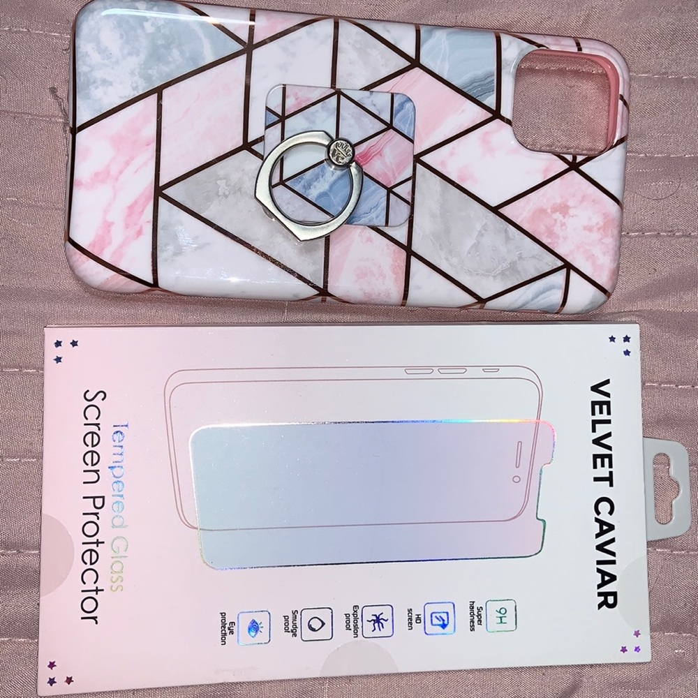 iPhone 11 Pro Max case and temper glass